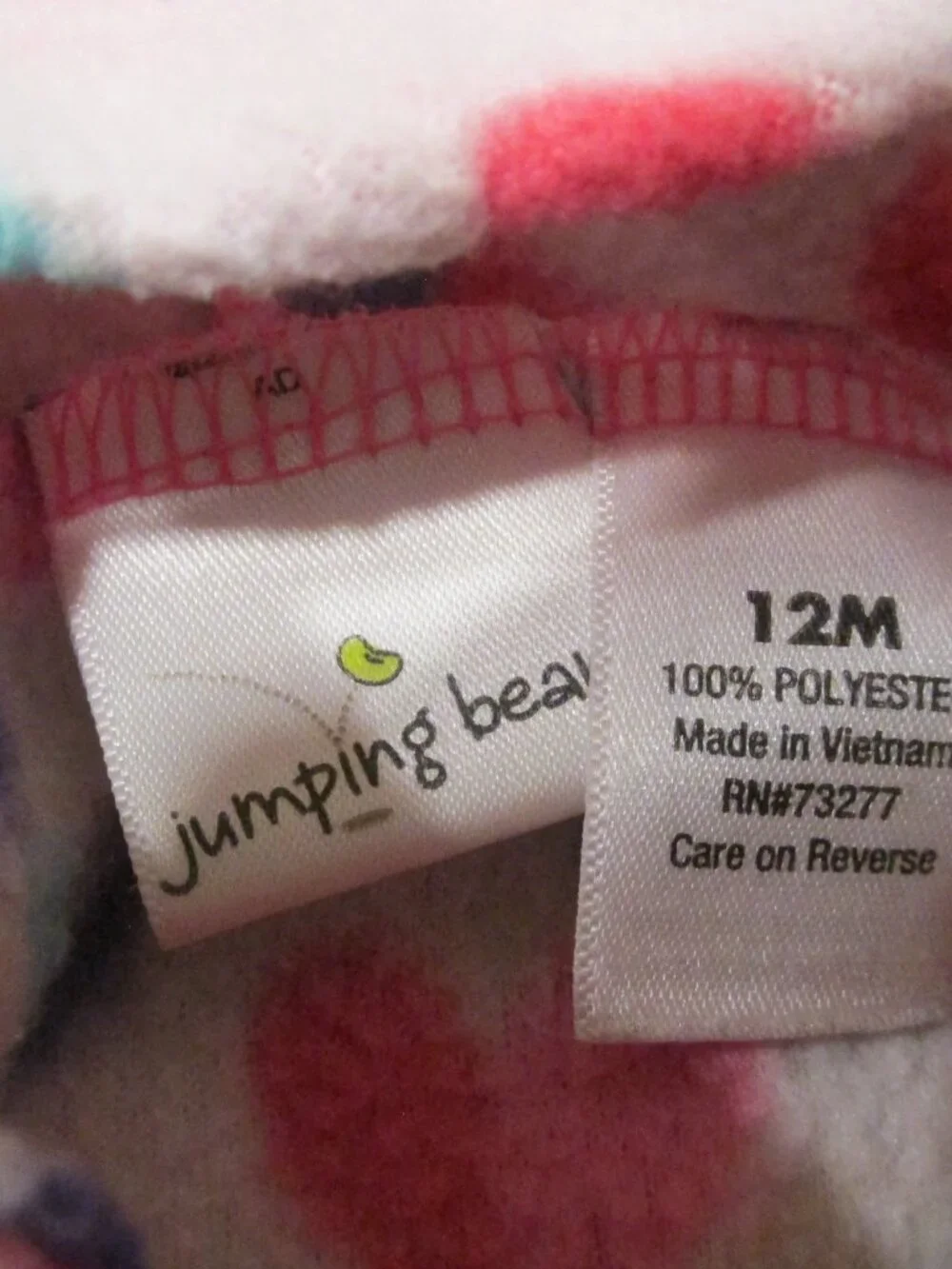 Jumping Beans Hooded Zip Front Jacket‎ Girls 12M Pink Long Sleeve Coat Hearts